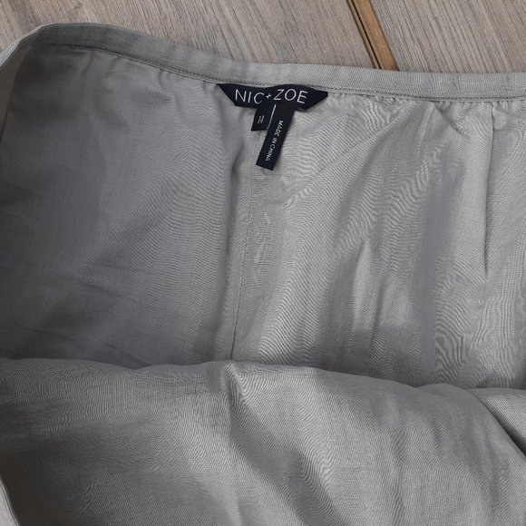 (Two for 20) NIC+ZOE Women's Skirt Pleated Grey Silver 14 - Picture 3 of 4
